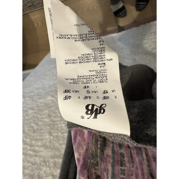 Luisa Viola Italian Brand Tunic Shirt Blouse Purple Grey Cityscape 12 - Picture 3 of 5